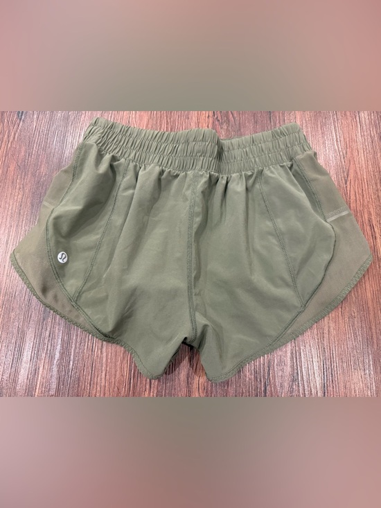 Lululemon dark green hotty hot high rise 2.5 shorts Sz 4 - Picture 5 of 8